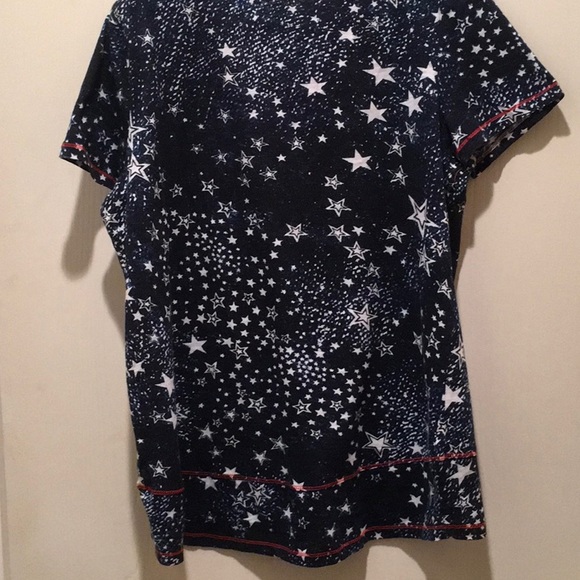 SHORT SLEEVE,RED,WHITE&BLUE GREAT TOP 4TH PERFECT - Picture 4 of 4